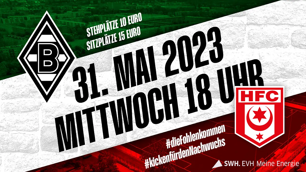 HFC gegen Mönchengladbach Plakat