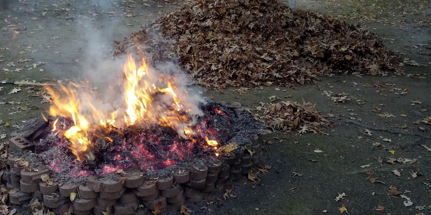 Verbrennen im Garten