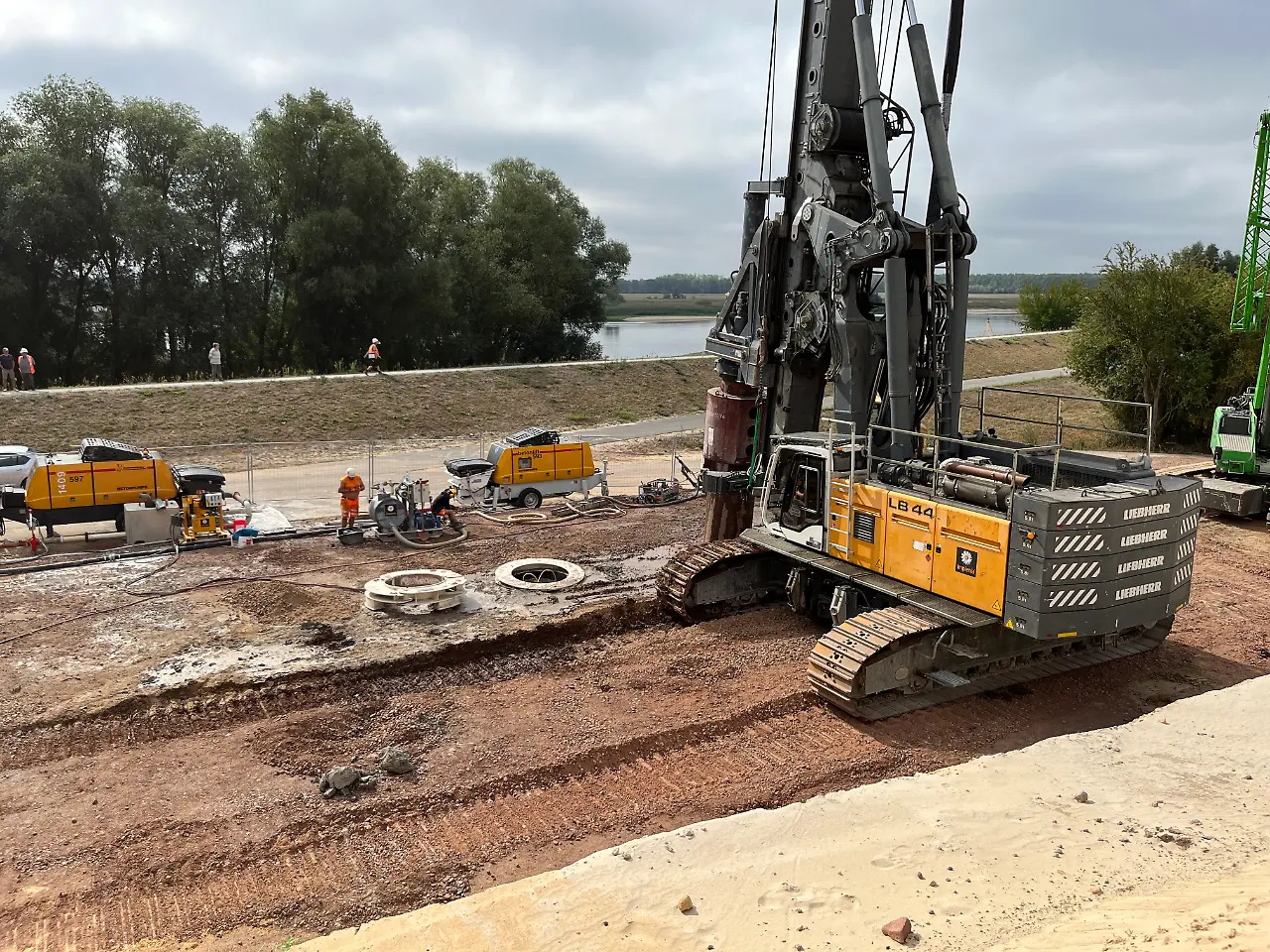 Elbebrücke A14 Baustelle